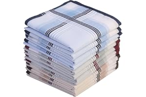 emlstyle Cotton Handkerchiefs for men 12 Pack