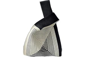 Anopo Women's Wrist Knotted Tote Bag Small Crochet Wristlet Handbag Aesthetic Cute Knit Purse