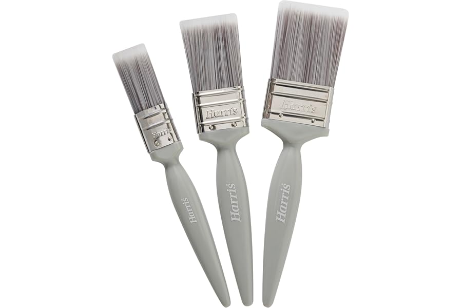 Harris Essentials Walls & Ceilings Paint Brushes, 3 Brush Pack, 1", 1.5", 2"