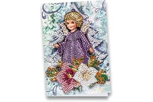 Ideen mit Herz Diamond-Painting-Grußkarte | Strass-Edition | Din B6 | 370 g/m² | inkl. Steine, Umschlag & Werkzeug … (Engel mit Christrose)