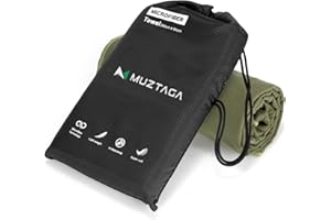 Muztaga Microfibre Beach Towel-Perfect for Travel, Sports, Camping, Swimming, Yoga, Gym- Quick Dry, Sand Free, Compact, Lightweight, Absorbent (Army Green, Small(101x50cm, 40x20”))