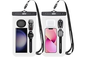 EOTW Waterproof Phone Pouch - 2pc IPX8 Underwater Waterproof Phone Case for Swimming, Dry Bag Mobile Phone Cases for iPhone 14 13 12 11 XS XR X Pro Max, Samsung S23 S22 S21, Huawei P30 P20 up to 10"