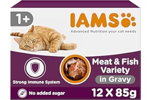 IAMS Adult Wet Cat Food Land & Sea in Gravy 12 x 85g