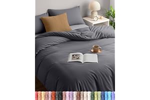 Utopia Bedding Duvet Cover Double - Soft Microfibre Polyester - Bedding Quilt Cover Set, with Pillow cases (Grey)