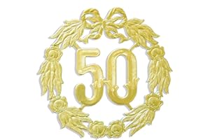 Walter Kunze Jubiläumszahl 50, Ø 27 cm, Gold, Jubiläumskranz
