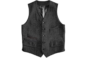 Solovedress Gilet in lana formale Regular Fit gilet tuta gilet per matrimonio Groomsmen
