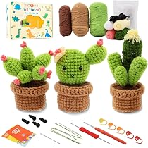 Kit Crochet Débutant - Pour Créer 5 Salamandres Amigurumi - Laines, Crochets, Rembourrage Inclus - DIY Adultes/ados