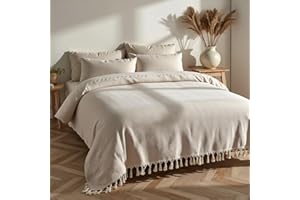 BOHORIA® Colcha de 220 x 240 cm Tulum XXL, 100 % algodón, Oeko-Tex®, manta de verano, manta de algodón, manta para cama, sofá, manta extragrande (sepia, 220 x 240 cm)