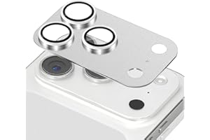 LanQii Kameraschutz Kompatibel mit iPhone 17 Pro Max, Metall Panzerglasfolie Kamera Linse Protector, 9H Härte Kamera Schutzfolie für iPhone 17 Pro Max, Silber