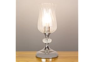 Anika 62519 Hurricane Table Lamp with Touch Activated Base / 3 Brightness Settings / Easy to Install Bulb / Chrome Effect / Mains Powered / 28 x 12.5cm