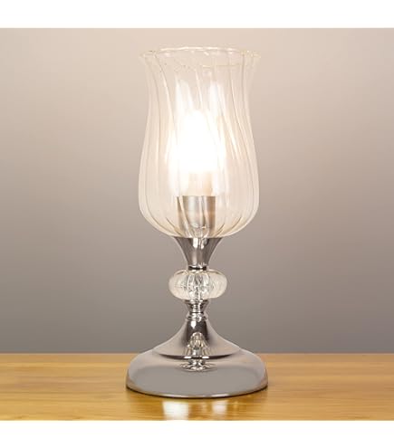 Jafe 2 Globe Shape Light Chrome Table Lamp - Brilliant Bed Side Desk Sphere LED Lamps - Glass, Adjustable, Reading, Touch, Silver, Nightstand, Modern, Home Decor, Guest Room, Decoration - View #8