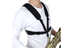 Adorence, Tracolla per sassofono, imbottita, a spalla/torace, per bambini, ragazzi, principianti, misura piccola, per sax baritono, tenore, contralto