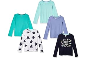 Amazon Essentials Maglie a Maniche Lunghe (precedentemente Spotted Zebra) Bambine e Ragazze, Confezioni Multiple