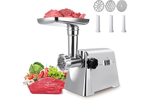 ‎TRINTION Trintion 2800 W Electric Meat Grinder Sausage Machine Food Processor Crushed Multi Food Processor with 3 Stainless Steel Hole Discs for DFie Home Kitchen