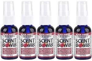 Scent Bomb 100% Concentrated Air Freshener Car/Home Spray [Choose The Scent] (Black Cherry, 5 Bottles)