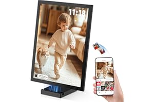 NGTECO Cadre Photo Numérique 10,1" Wi-FI avec Mémoire de 64 Go, Cadre Photo électronique avec écran Tactile IPS 1280 x 800, Photos/vidéos Via l'application Frameo