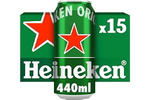 Heineken Lager Beer Cans, 15x 440ml