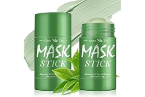 NAILGELER 2 Stück Green Mask Stick, Grüntee Purifying Clay Mask, Green Tea Mask Tiefenreinigung der Poren, Smearing Mask Moisturizing Nourishing Skin, Reduzierung von Mitessern