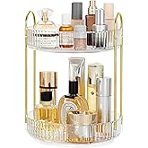 INOVERA (LABEL) 360° Rotation Makeup Organizer for Women, Girls & Bride - Dressing Table Cosmetic Storage Case - Bathroom Van