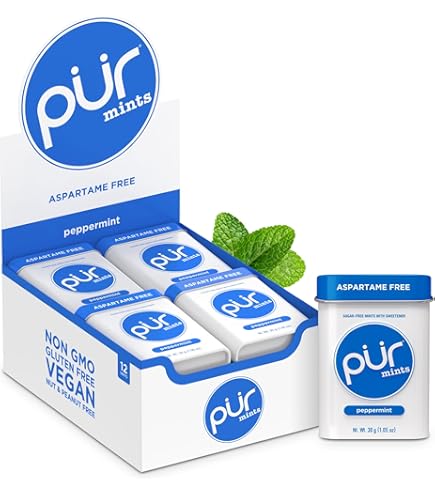 Zellies Xylitol Sugar Free Cool Mint Breath Mints | Non-Gmo, Low