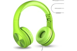 LilGadgets Connect+ Pro przewodowe słuchawki dla dzieci do szkoły z mikrofonem, ograniczanie głośności i redukcja szumów, słuchawki nauszne z przewodem, technologia SharePort i miękka wyściółka