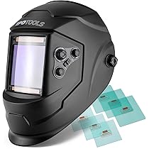 Maschera Saldatura Autoscurante HITBOX LY800F - Vista Ampia 3.94'x3.66' Per TIG/MIG/MMA