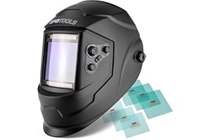 IPOTOOLS LY800H Casque de soudage Automatique avec True Color Vraie Couleur Filter, 4 capteurs de Haute qualité, Champ de Vision XXL (100 × 93 mm) Solar Power, 1/1/1/1 Clarté Optique