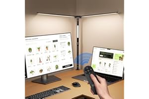 NGTeco Lámpara de escritorio LED 39,3" con 3 barras, brazo ajustable, 24W 1500LM ultra brillante, control remoto, ideal para oficina, trabajo y estudio.