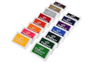 Kesote Tampon Encreur Encre Enfant 15 Couleurs Encre pour Empreinte Doigt Tampon Scrapbooking