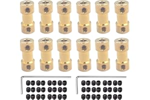 WINWILL 12 pezzi da 4 mm a 6 mm in ottone giunto albero motore per RC fai da te aereo barca robot