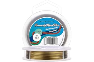 BENECREAT 22Gauge (0.6mm) Fil en Bronze Antique Résistant au Ternissement Fabrication de Bijoux en Fil de Cuivre, 20M/22Yard