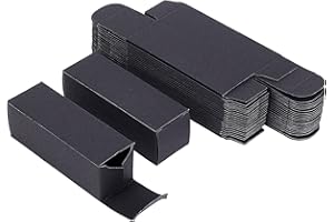 BENECREAT 50 Pack Scatola per Rossetti in Carta Kraft 8.6x2.8x2.8cm Scatole da Regalo per Festival Rettangolari per Pacchetto Rossetto, Nero