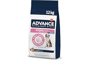 AFFINITY ADVANCE VETERINARY DIETS Advance Veterinary Diets Atopic Medium & Maxi, Pienso para Perros con Dermatitis atópica con Trucha, 12kg