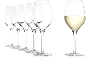 Stölzle Lausitz Verres à Vin Blanc Exquisit Lot de 6 350 ml – Verres en Cristal Haut de Gamme pour Vins Blancs Corsés – Élégants & Durables, Lavables au Lave-Vaisselle, Fabriqués en Allemagne