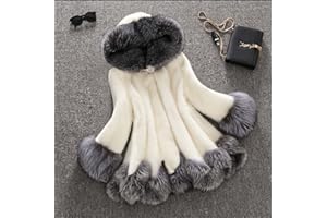 WLDOCA Damski płaszcz z faux futra o średniej długości, jesień i zima futro z norek aksamitne faux futro z lisa