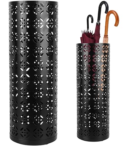 Portaombrelli Rotondo In Metallo Per Casa O Ufficio - Design Cavo, Elegante E Stabile - Foto 3