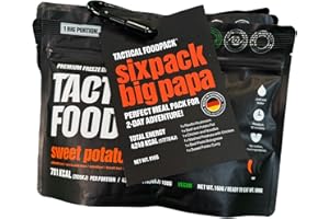 TACTICAL FOODPACK Tactical?Foodpack?Sixpack?Big?Papa – Pack de supervivencia 6?raciones?XL?(4?249?kcal)?|?Comida liofilizada lista en?5?9?min para emergencias, senderismo y aventuras