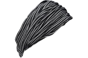 Gheri Cotton Elastic Hippie Bohemian Bandana Headband Black Pin Striped