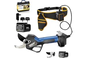 [Mejor Relación Calidad-Precio] SWANSOFT PRU45 Tijeras de Podar Electricas, Profesional 45mm 25V 1150W 4Ahx2 Tesouras de Poda Podadora Electrica Bateria | Tijeras Podar Electricas, Azul/Negro