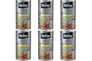 d'aucy Linsen - 100% ohne Salz und Zuckerzusatz, ohne Konservierungsstoffe, klimaneutral, 285 Gramm Dose