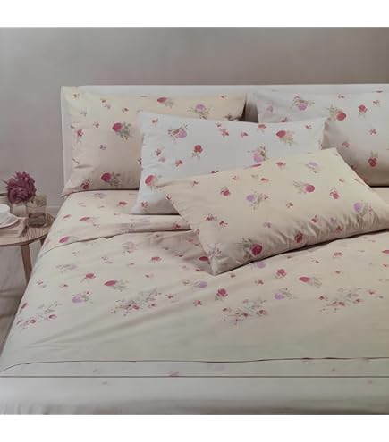 Caleffi 68438 Completo Lenzuola Per Letto Matrimoniale In Cotone 100% - Colore Menta, Morbido E Resistente