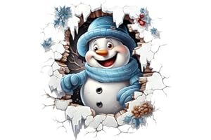 GENERISCH Weihnachtsaufkleber, Weihnachtsmann durch die Wand Motiv Aufkleber, Wandtattoo Weihnachtsmann Wandsticker, Weihnachtsaufkleber Selbstklebend für Wohnzimmer Home Schlafzimmer Fenster Tür Dekor