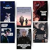 Posters Inc Anime Motivational Wall Art-A4 Size,Pack of 6,300 GSM Matte Paper-Perfect for Bedrooms,Gaming Rooms,Offices,Hoste