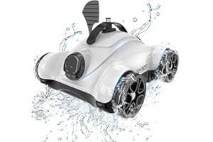 WYBOT Poolroboter mit 150W Leistungsstarke zum Reinigen großer Blätter und Steine, Poolsauger mit Dualer Motor, 3 Timer-Funktionen, Reinigungsbürste für den Boden, Ideal für Pools über oder im Boden