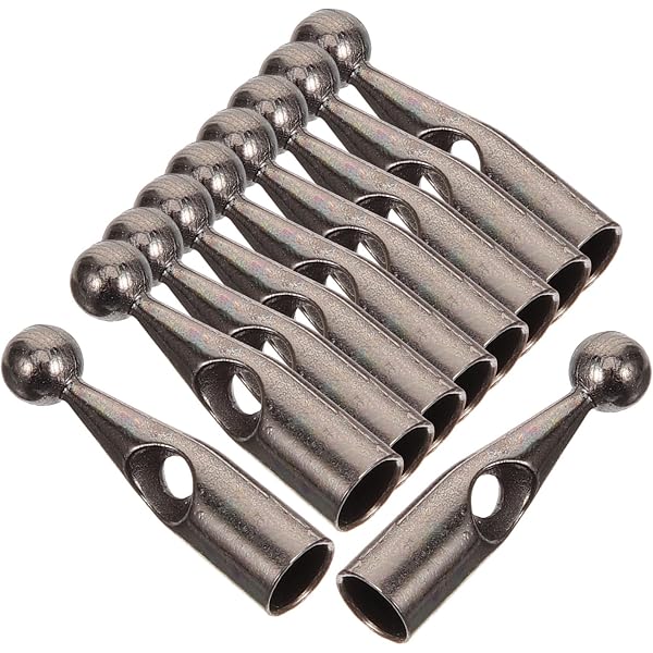 Beaupretty 10 Terminali Metallici Per Riparazione Ombrelli – Neri – Diametro Foro 3,4 Mm - 4