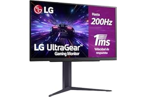 LG 27GS85Q-B - Monitor Gaming Ultragear, 27 Pulgadas, 2560 x 1440, Panel Nano IPS, 16:9, HDMI, 1 ms, 200Hz, FreeSync, Conectividad Universal, Color Morado Grisáceo