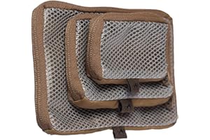 Tasmanian Tiger TT Mesh Pouch Set VL Sac à dos Organisateur Mesh Poches supplémentaires en 3 tailles avec dos Velcro