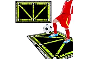 WTZWYFWJ Tappetino Da Allenamento per Calcetto,60 X 90 Cm Tappetino Da Calcio,Blu Antiscivolo per Allenamento,Allenamento Calcio per Bambini/Adulti,Silenzioso,Regali per Gli Appassionati E Bambino Di Calcio