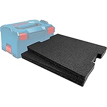 Shadow Foam L-Boxx Einsätze [Doppelpack] für Bosch L-Boxx 102-374 Schaumstoff für Sortimo L-Boxx Modular Werkzeugkoffer (50mm, Blau