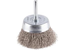 1x PRO Stainless Clean vågig stålborste, cyl. skaft